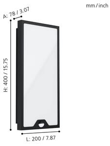 Eglo 99521 - LED Vonkajšie svietidlo so senzorom CASAZZA LED/16W/230V IP44