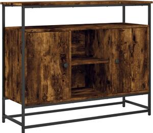 Komoda dymový dub 100x35x80 cm kompozitné drevo