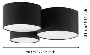 Eglo 99508 - Stropné svietidlo PASTORE 3xE27/60W/230V