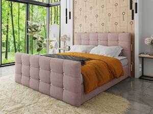 Americká manželská posteľ 160x200 TORNIO - ružová + topper ZDARMA