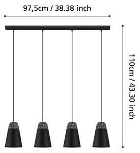 Eglo 99545 - Závesný luster CANTERRAS 4xE27/40W/230V