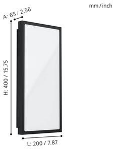Eglo 99533 - LED Vonkajšie nástenné svietidlo CASAZZA LED/16W/230V IP44