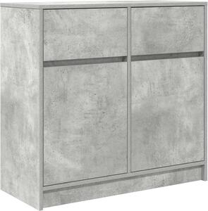 Komoda so zásuvkou, betónovo sivá 80x34x76 cm, kompozitné drevo