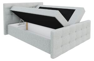 Americká čalúnená manželská posteľ 140x200 RANON 1 - tyrkysová + topper ZDARMA