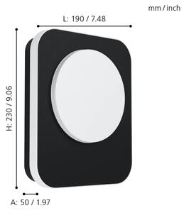 Eglo 99583 - LED Vonkajšie nástenné svietidlo MADRIZ LED/9W/230V IP44