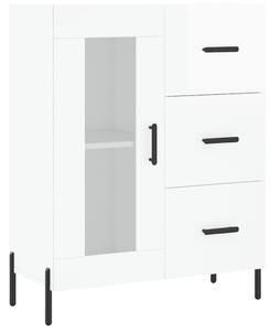 Komoda lesklá biela 69,5x34x90 cm spracované drevo