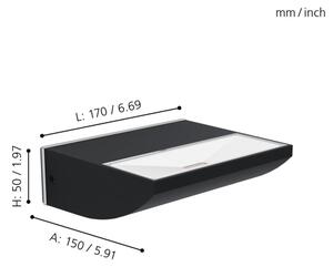 Eglo 99578 - LED Vonkajšie nástenné svietidlo SORRONARO LED/10,5W/230V IP44