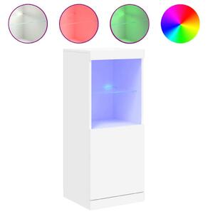 Komoda s LED svetlami biela 41x37x100 cm