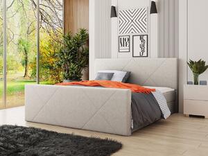 Americká posteľ s úložným priestorom 160x200 RANON 4 - béžová + topper ZDARMA