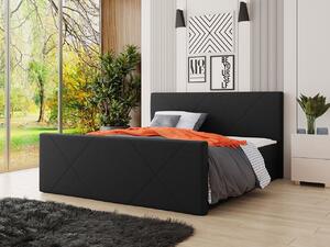 Americká posteľ s úložným priestorom 160x200 RANON 4 - čierna + topper ZDARMA