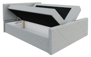 Americká posteľ s úložným priestorom 140x200 RANON 4 - svetlá šedá + topper ZDARMA