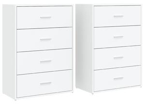 Komody 2 ks biele 60x31x84 cm kompozitné drevo