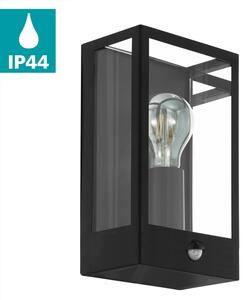Eglo 99587 - Vonkajšie nástenné svietidlo so senzorom ALAMONTE 1xE27/60W/230V IP44