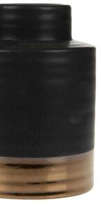 DekorStyle Keramická váza 16 cm čierno-zlatá