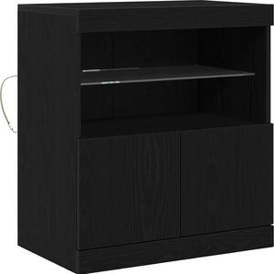 LED komoda Čierna 60,5 x 37 x 67 cm Kompozitné drevo
