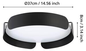 Eglo 99621 - LED stropné svietidlo VALCASOTTO LED/20W/230V pr. 37 cm čierne