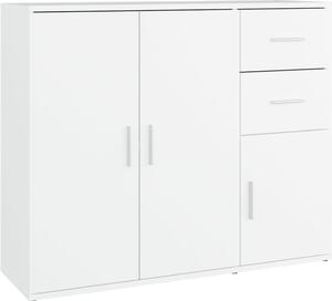 Komoda biela 91x29,5x75 cm spracované drevo