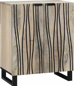 Servírovacia skriňa Biela 60 x 33,5 x 75 cm Masívne mango drevo