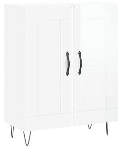 Komoda lesklá biela 69,5x34x90 cm spracované drevo