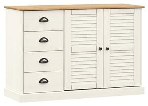 Komoda so zásuvkami VIGO 113x40x75 cm biela borovicový masív