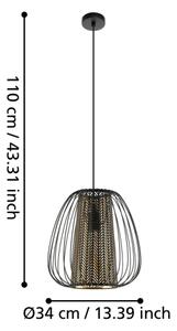 Eglo 99661 - Luster na lanku CURASAO 1xE27/40W/230V