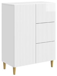 Servírovacia skriňa Biela s vysokým leskom 66 x 34,5 x 90 cm