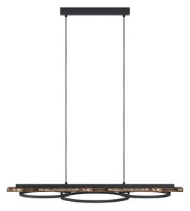 Eglo 99624-LED Stmievateľný luster BOYAL 2xLED/12,5W/230V+LED/15,5W hnedá/čierna
