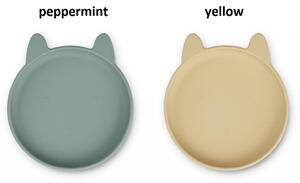 Detský tanier Rabbit Peppermint/Wheat Yellow 17 cm Yellow