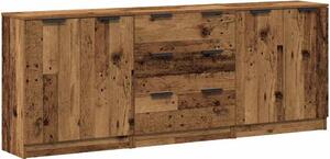 Príborníky 3 ks Old Wood 60x30x70 cm Engineered Wood
