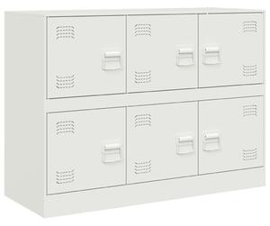 Komoda biela 99x39x73 cm oceľ