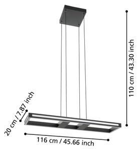 Eglo 99678 - LED Stmievateľný luster na lanku SALVILANAS-Z LED/21W/230V 2700-6500K