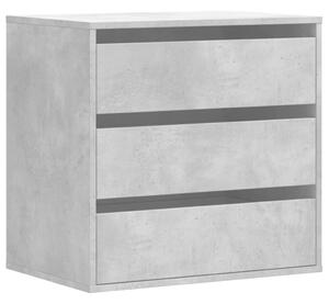 Rohová komoda so zásuvkami betónová 60x41x58cm kompozitné drevo