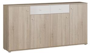 Komoda HAPSON 3D2S, dub sonoma/biela