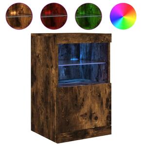 Komoda s LED svetlami dymový dub 41x37x67 cm