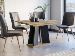 Moderný rozkladací jedálenský stôl RANDOY - dub artisan / čierny