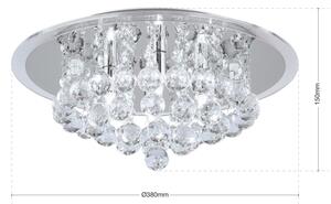 Orion DLU 2378/4/38-Krištáľové str. svietidlo GLORIA 4xG9/40W/230V pr.38 cm chróm