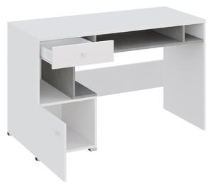 Písací stôl MUONIO - dub / betón / biely