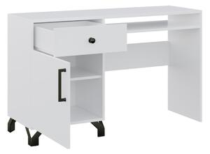 Počítačový stolík ROVARA - biely / lesklý biely