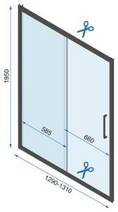 Sprchové dvere MAXMAX Rea RAPID slide 130 cm - čierne