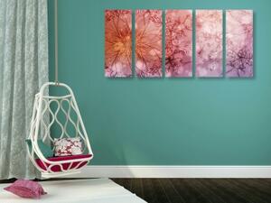 5-dielny obraz kvetinová Mandala - 100x50