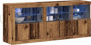 LED komoda Staré drevo 162 x 37 x 67 cm Kompozitné drevo