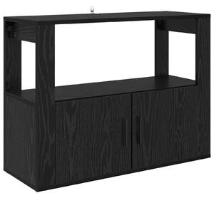 Servírovacia skriňa Čierny dub 80 x 30 x 60 cm Kompozitné drevo