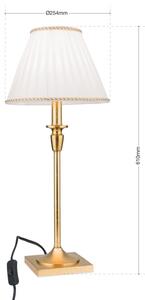 Orion LA 4-1049/1 - Stolná lampa FONSA 1xE27/60W/230V biela/zlatá