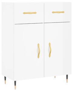 Komoda lesklá biela 69,5x34x90 cm spracované drevo