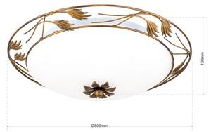 Orion DL 7-509/50 - Stropné svietidlo FLEUR 3xE27/60W/230V pr. 50 cm bronz