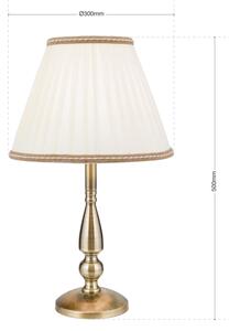 Orion LA 4-1085/1 - Stolná lampa TONIA 1xE27/60W/230V pr. 30 cm biela/bronz