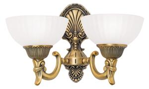 Orion WA 2-1201/2 - Nástenná lampa ROCCA 2xE27/60W/230V bronz/biela