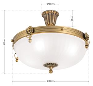 Orion DL 7-523/43 - Prisadený luster ROCCA 4xE27/60W/230V pr. 43 cm bronz/biela