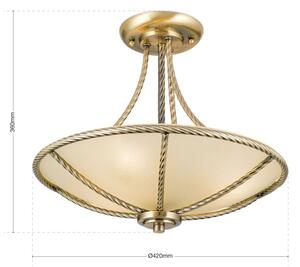 Orion DL 7-568/3 - Luster na tyči MAURO 3xE27/60W/230V pr. 42 cm bronz