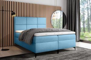 Dizajnová posteľ FIZA - 200x200, modrá + topper ZDARMA